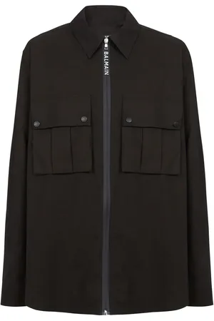 Balmain Playera tipo polo con cierre