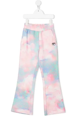 Chiara Ferragni Pantalones con bordado tie-dye