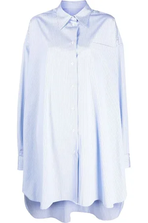Maison Margiela Camisa de popelina con estampado de rayas diplomáticas