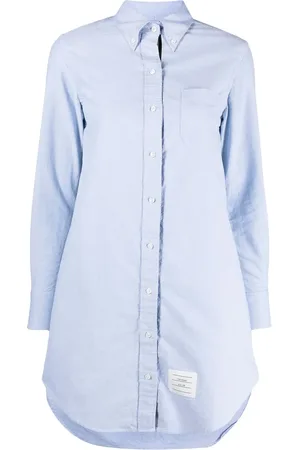 Thom Browne Vestido camisero con ribete RWB