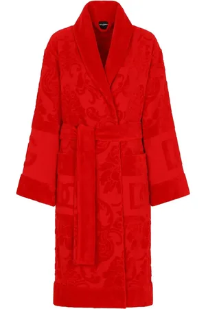 Dolce & Gabbana Bata de baño en algodón de tejido de rizo