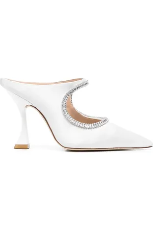 Stuart Weitzman Mules con detalles de cristal y tacón de 110 mm