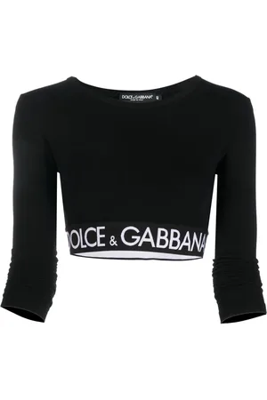 Dolce & Gabbana Top corto con banda del logo