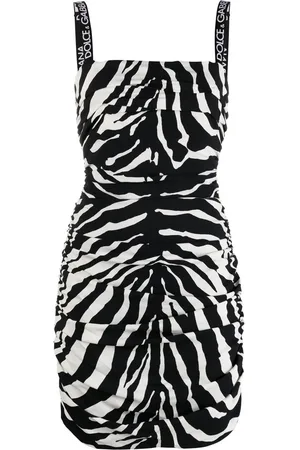 Dolce & Gabbana Vestido corto con estampado de cebra