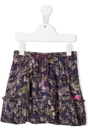 Kenzo Falda con animal print y cordones