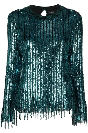 Etro Suéter con lentejuelas y flecos