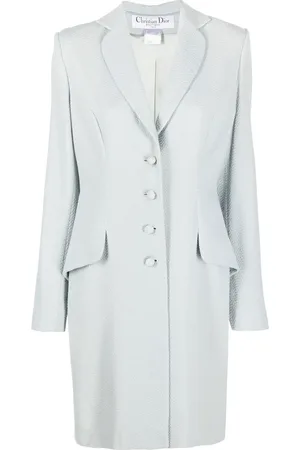 Dior Abrigo texturizado con botones 1990