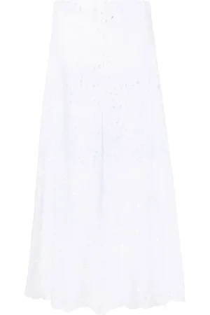 D.EXTERIOR Pantalones capri con bordado inglés
