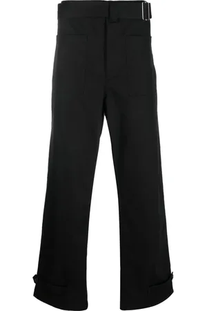 Alexander McQueen Pantalones rectos con hebilla