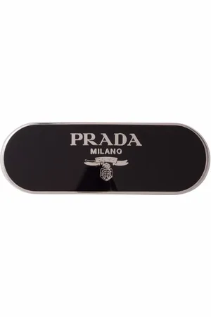 Prada Broche para el cabello con placa del logo