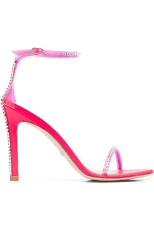Stuart Weitzman Sandalias con apliques de cristal y tacón de 120mm