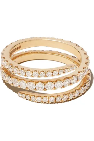 Anita Anillo Coil en oro amarillo de 18kt con diamantes