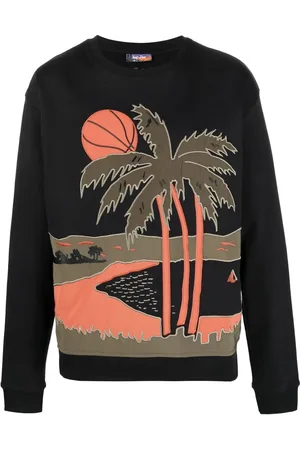 JUST DON Suéter con palmeras estampadas