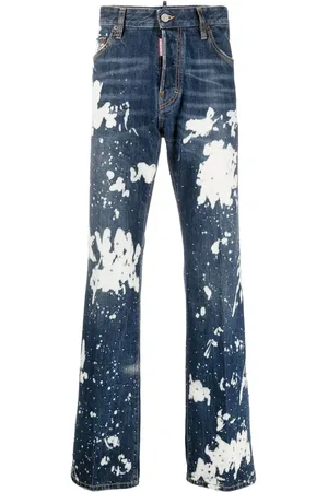 Dsquared2 Jeans rectos con salpicadura de pintura estampadas