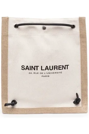 Saint Laurent Mochila de lona con cordones