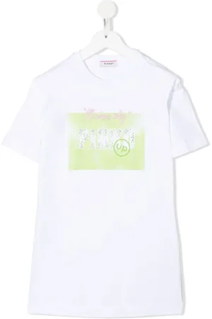 Pinko Vestido estilo playera con logo estampado