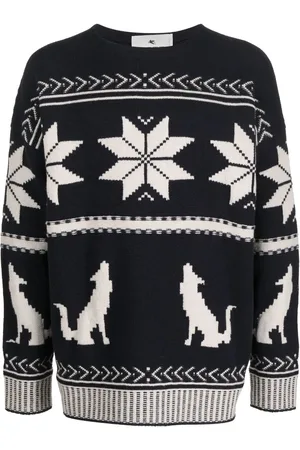 Etro Suéter corto con motivo en jacquard