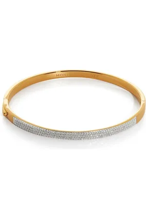 Monica Vinader Brazalete Essential con diamantes en pavé esencial