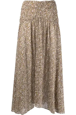 Marant Etoile Falda midi con motivo bordado
