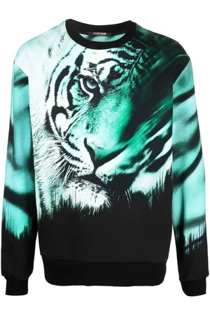 Roberto Cavalli Sudadera con tigre estampado