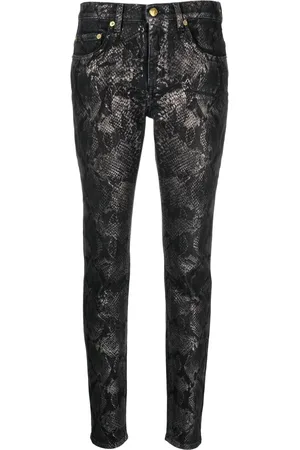Roberto Cavalli Pantalones slim con estampado de pitón