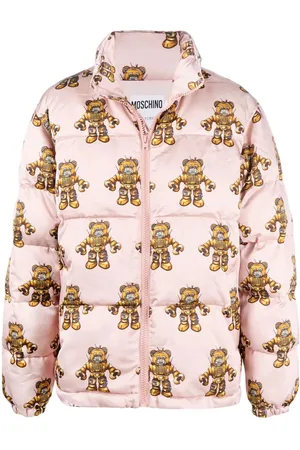 Moschino Chamarra capitonada con estampado gráfico
