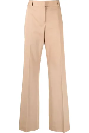 Salvatore Ferragamo Pantalones rectos con tiro alto