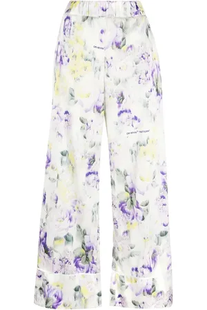 OFF-WHITE Pantalones palazzo con estampado floral