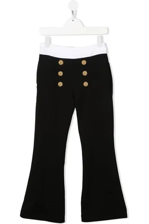 Balmain Pantalones acampanados con detalle de botones
