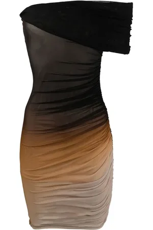 MUGLER Vestido con un hombro descubierto