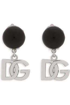 Dolce & Gabbana Aretes con logo DG