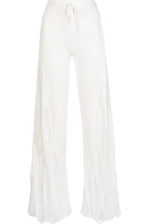 DION LEE Pantalones de cachemira con efecto envejecido
