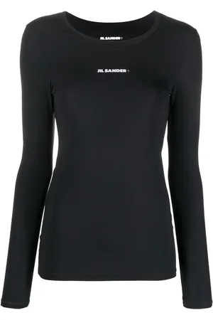 Jil Sander Playera manga larga con logo estampado