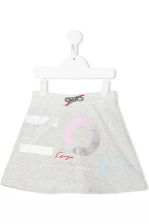 Kenzo Falda de mezclilla acampanada con logo