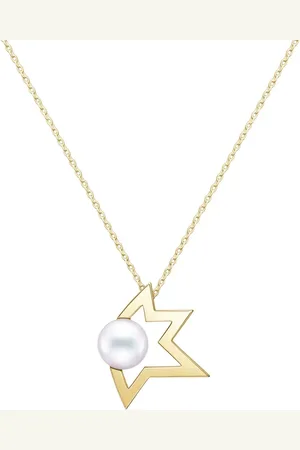 Tasaki Collar Comet Plus Collection Line en oro amarillo de 18kt con perla