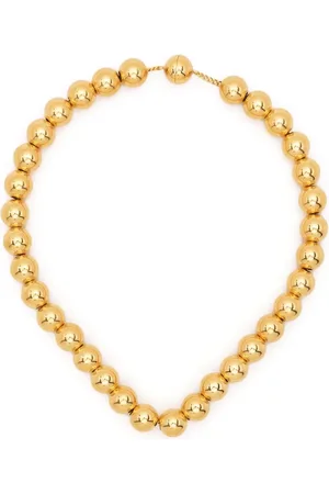 Jil Sander Collar de cuentas bañado en oro