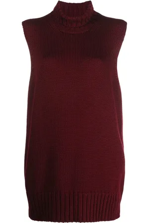 Jil Sander Chaleco tejido con cuello alto