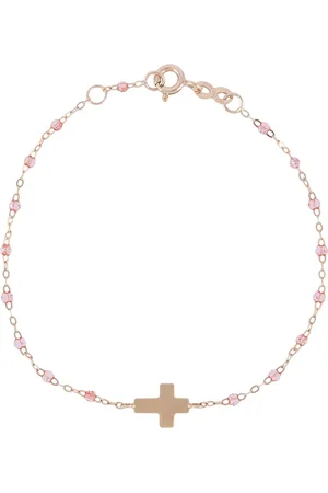 GIGI CLOZEAU Pulsera Cross Charm Classic en oro rosa de 18kt