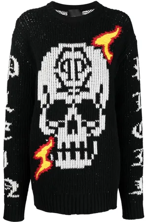 Philipp Plein Suéter tejido de intarsia Skull