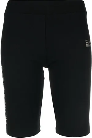 EA7 Shorts de ciclismo con logo estampado
