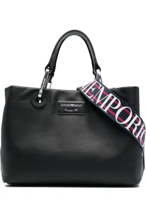 Emporio Armani Tote con placa del logo