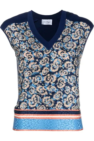 Salvatore Ferragamo Top sin mangas con estampado gráfico