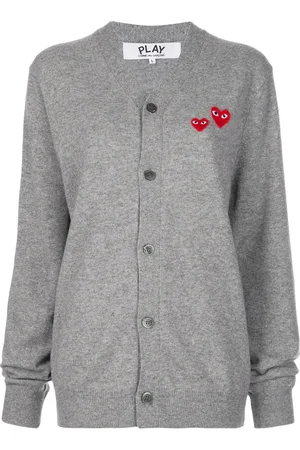 Comme des Garçons Cárdigan tejido con parche de corazón doble