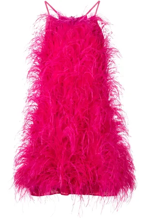 Cult Gaia Vestido Shannon con plumas de avestruz