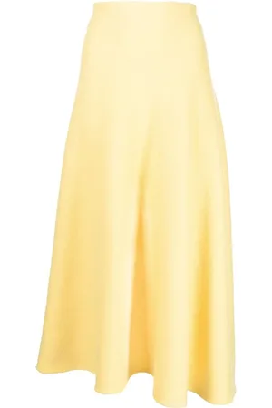 Jil Sander Falda midi acampanada tejida