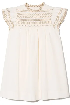 BONPOINT Vestido fruncido con bordado