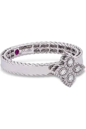 Roberto Coin Anillo Princess Flower en oro rosa de 18kt con diamante