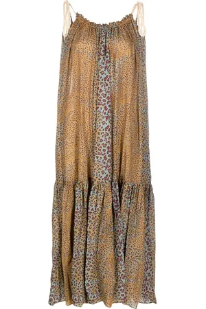 ULLA JOHNSON Vestido Cari con estampado de leopardo