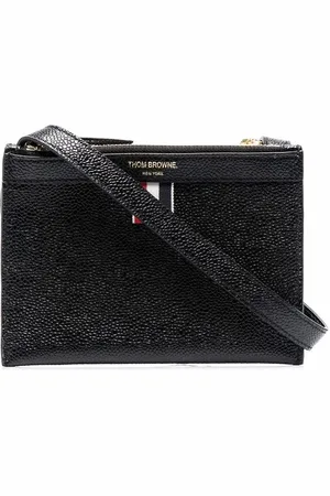 Thom Browne Bolsa crossbody con rayas RWB