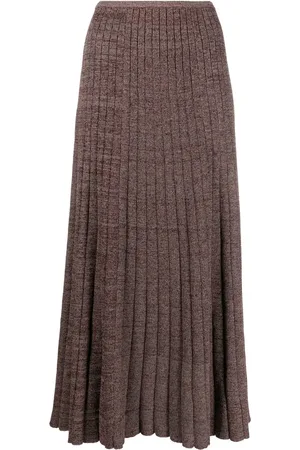 Tory Burch Falda midi tejida de canalé